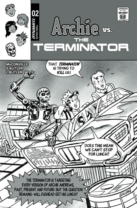 ARCHIE VS THE TERMINATOR #2 CVR G INC 1:10 BILL GALVAN PENCILS VAR