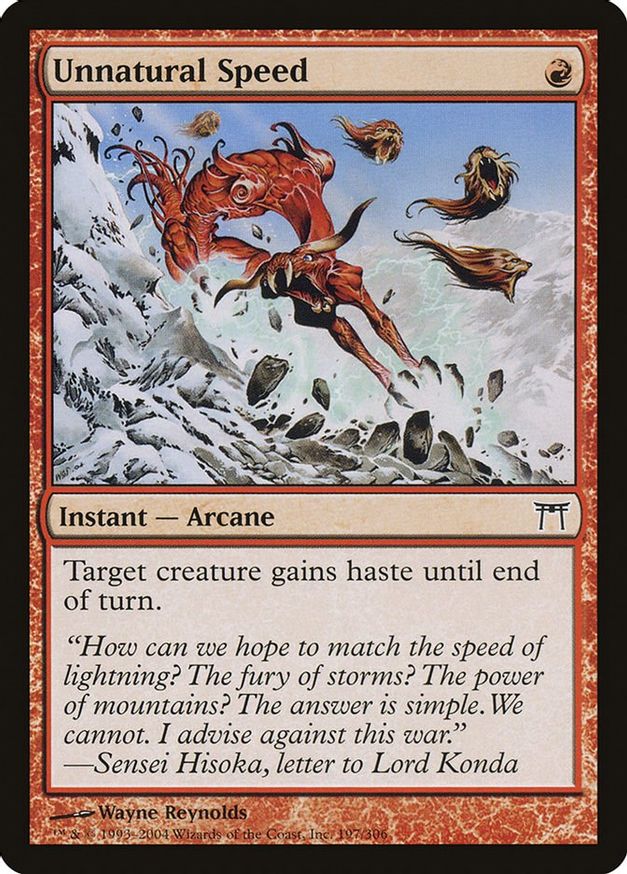 Unnatural Speed | 197 | Champions of Kamigawa
