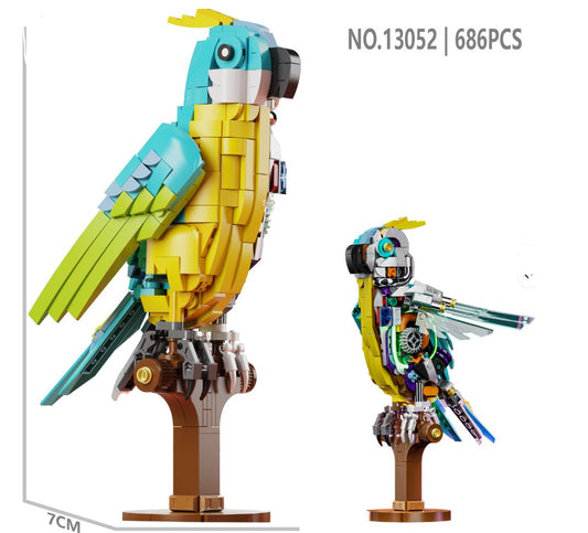 13052 Mechanical Parrot Building Blocks 686PCS