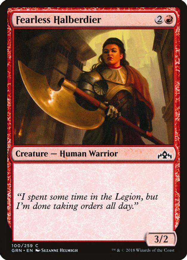 Fearless Halberdier | 100 | Guilds of Ravnica