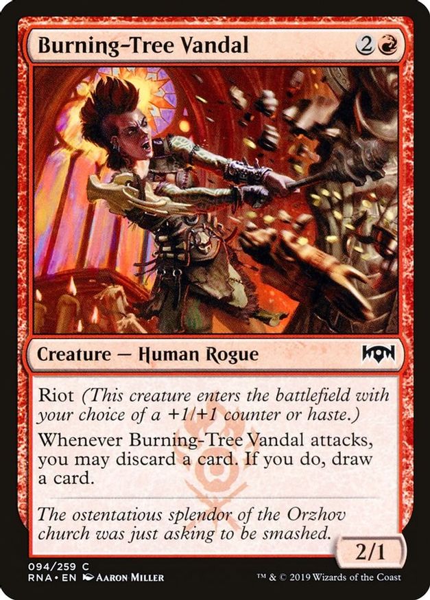Burning-Tree Vandal | 94 | Ravnica Allegiance