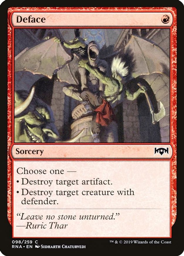 Deface | 98 | Ravnica Allegiance
