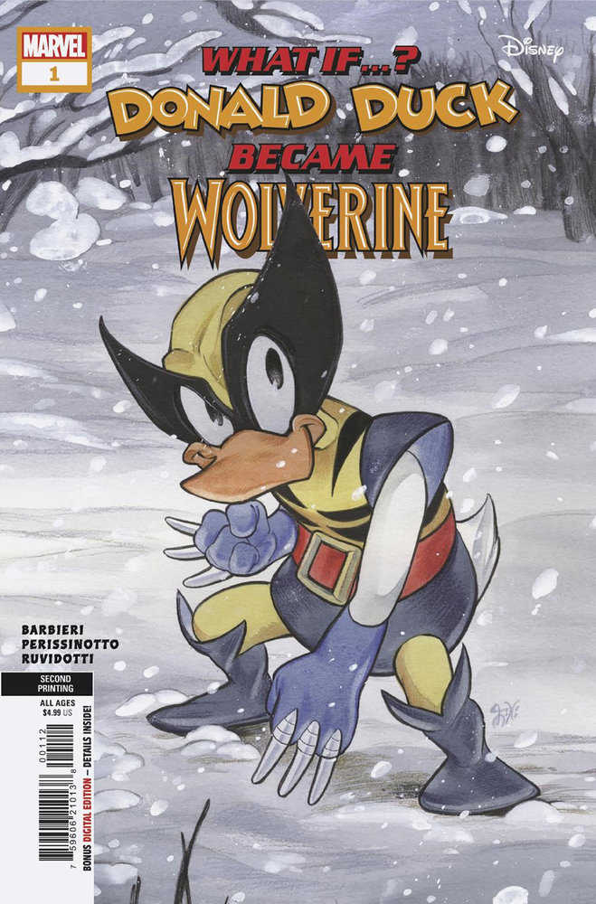 Marvel & Disney: What If? Donald Duck Became Wolverine #1 Momoko 2ND print