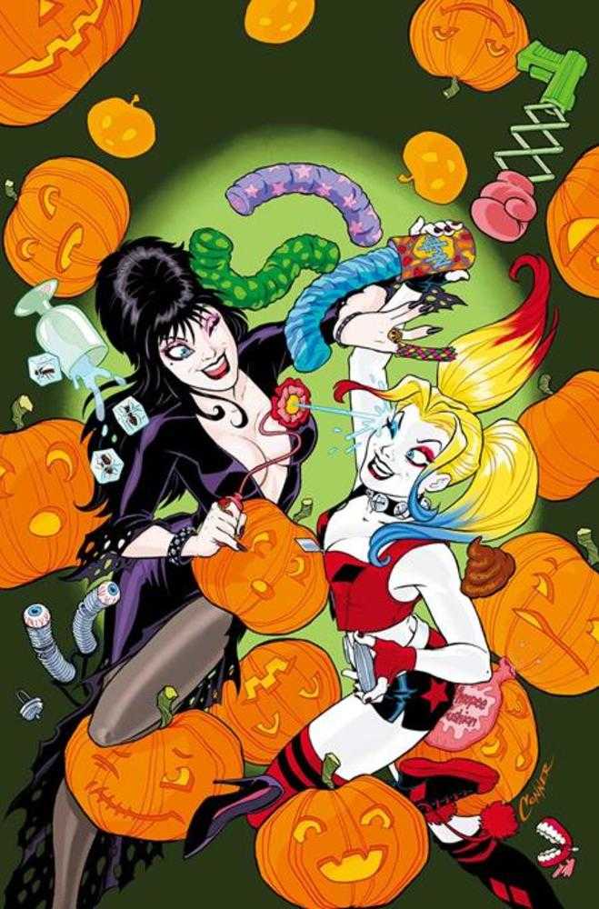 Harley Quinn X Elvira #1 Cover L Amanda Conner Limited Full Art Variant