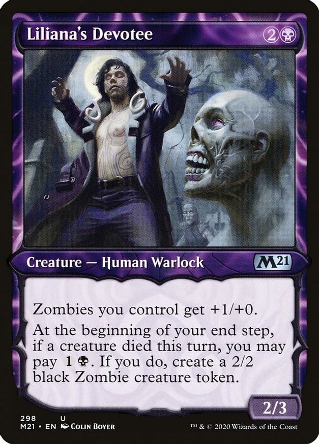 Liliana's Devotee (Showcase) | 298 | Core Set 2021