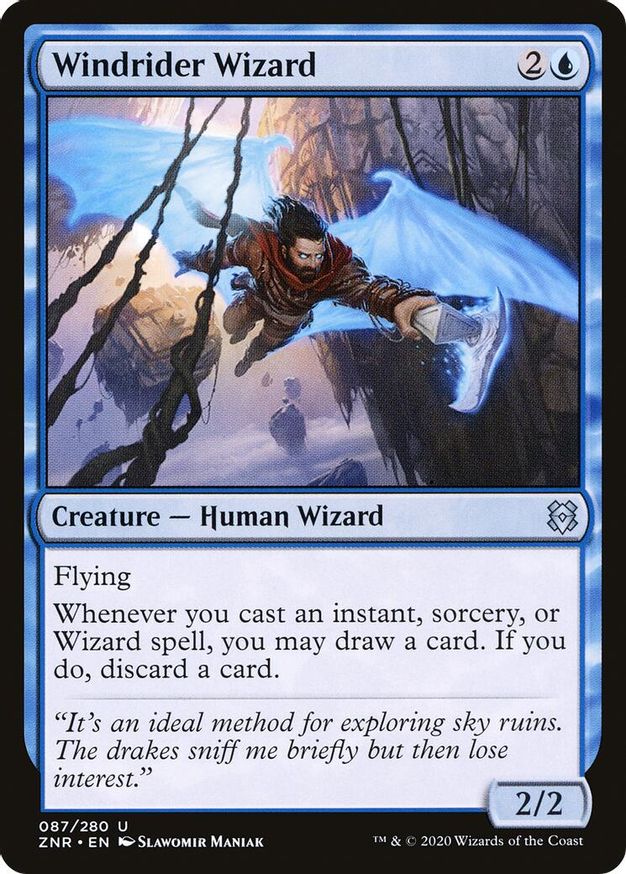 Windrider Wizard | 87 | Zendikar Rising