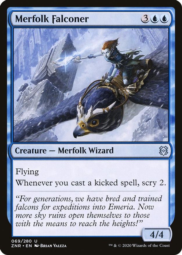 Merfolk Falconer | 69 | Zendikar Rising