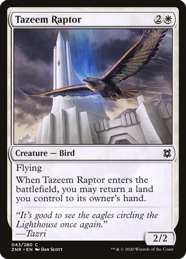Tazeem Raptor | 43 | Zendikar Rising