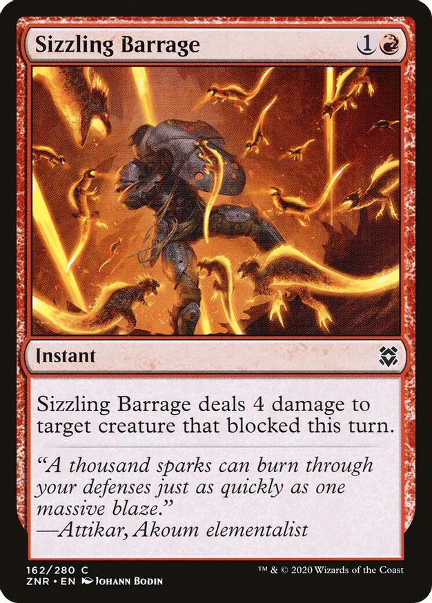 Sizzling Barrage | 162 | Zendikar Rising