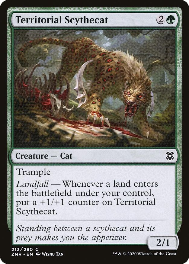 Territorial Scythecat | 213 | Zendikar Rising