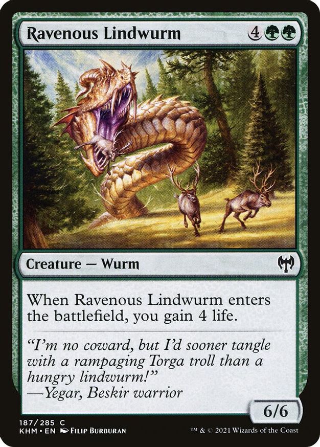 Ravenous Lindwurm | 187 | Kaldheim