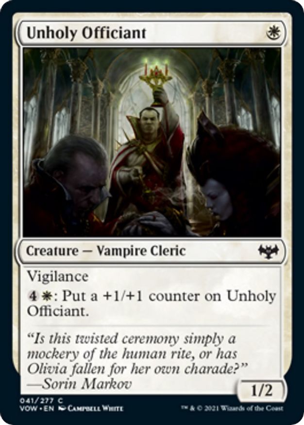 Unholy Officiant | 41 | Innistrad: Crimson Vow