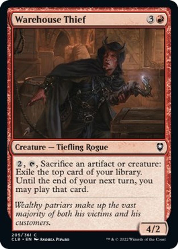 Warehouse Thief | 205 | Commander Legends: Battle for Baldur's Gate
