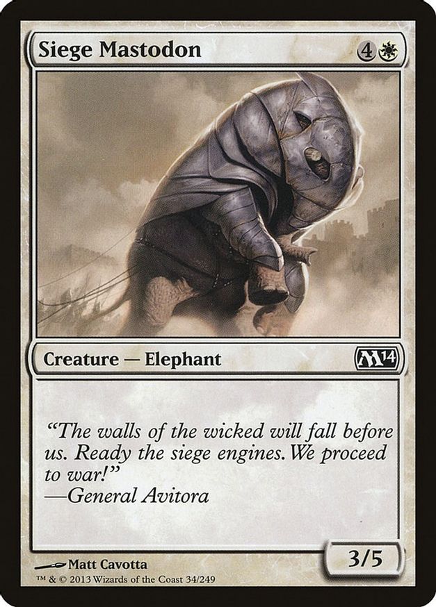 Siege Mastodon | 34 | Magic 2014 (M14)