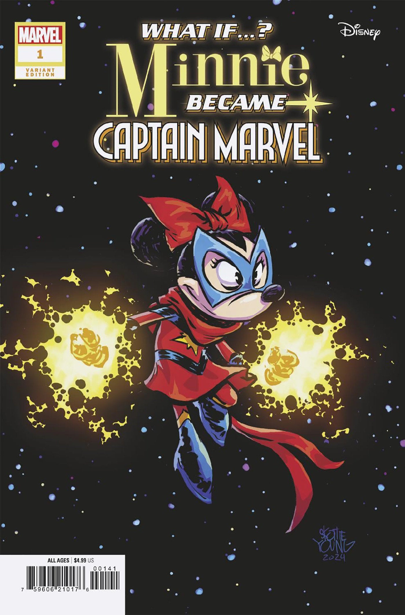Marvel & Disney: What If...? Minnie Became Captain Marvel #1 Skottie Young Varia Nt