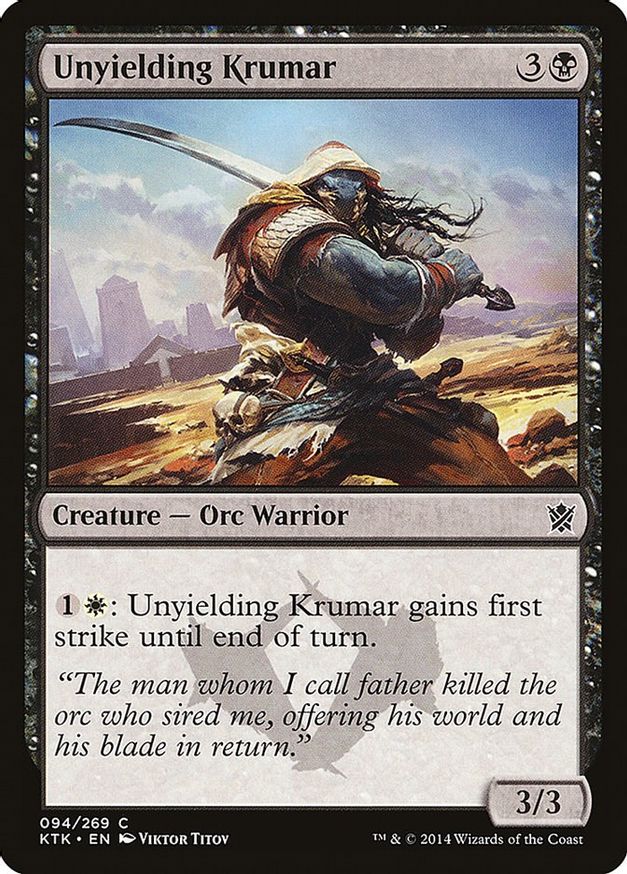 Unyielding Krumar | 94 | Khans of Tarkir
