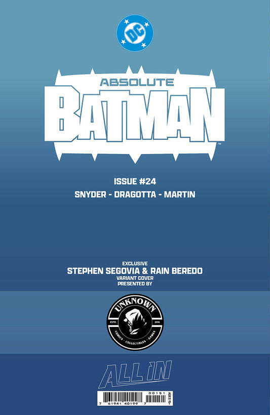 ABSOLUTE BATMAN #24 STEPHEN SEGOVIA EXCLUSIVE VIRGIN VAR (09/23/2026)