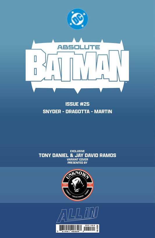 ABSOLUTE BATMAN #25 TONY DANIEL EXCLUSIVE VIRGIN VAR (10/28/2026)