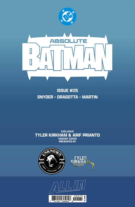 ABSOLUTE BATMAN #25 TYLER KIRKHAM EXCUSIVE VAR (10/28/2026)