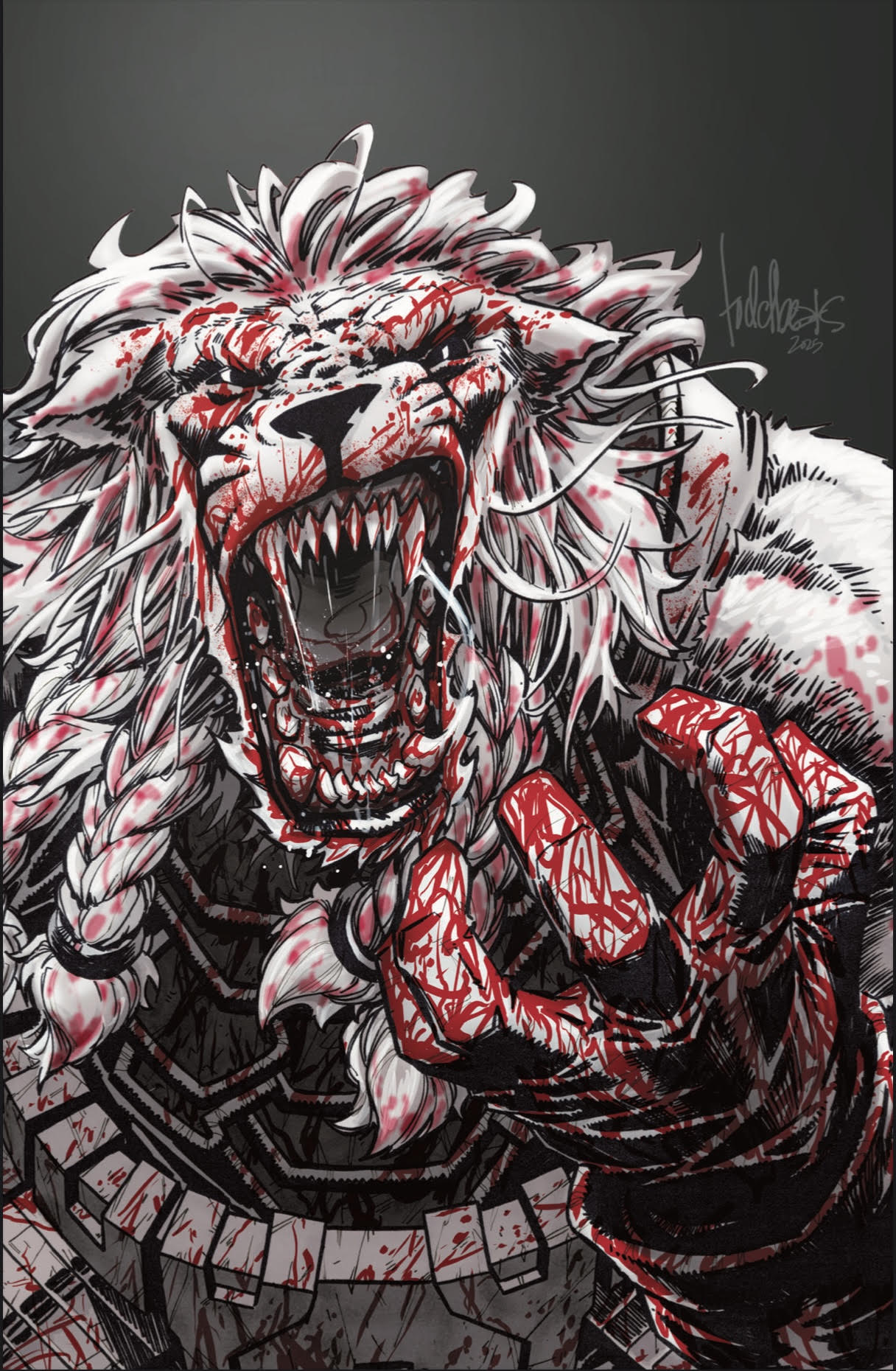 INVINCIBLE UNIVERSE BATTLE BEAST #1 VIRGIN SPOT FOIL BLOODY TODD BEATS VARIANT/ JAMS FORTRESS EXCLUSIVE