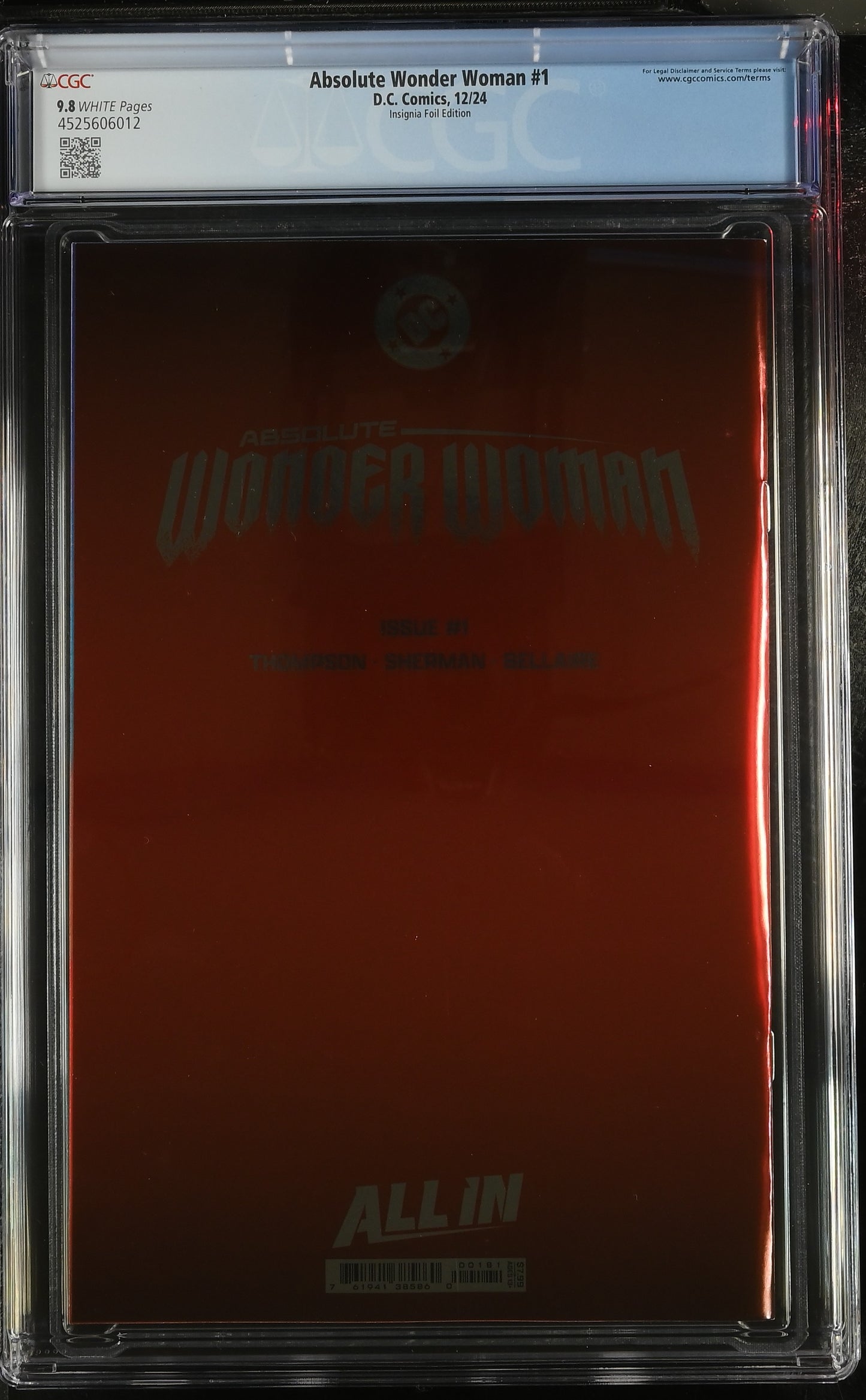 ABSOLUTE WONDER WOMAN #1 CVR E LOGO DESIGN FOIL - CGC 9.8