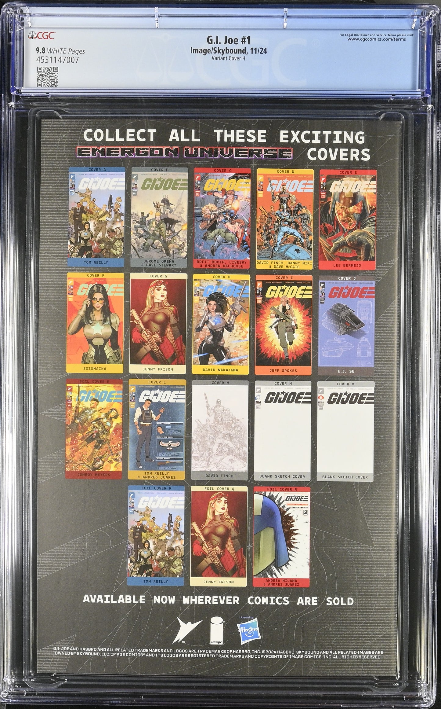 GI JOE #1 CVR H 1:10 DAVID NAKAYAMA - CGC 9.8