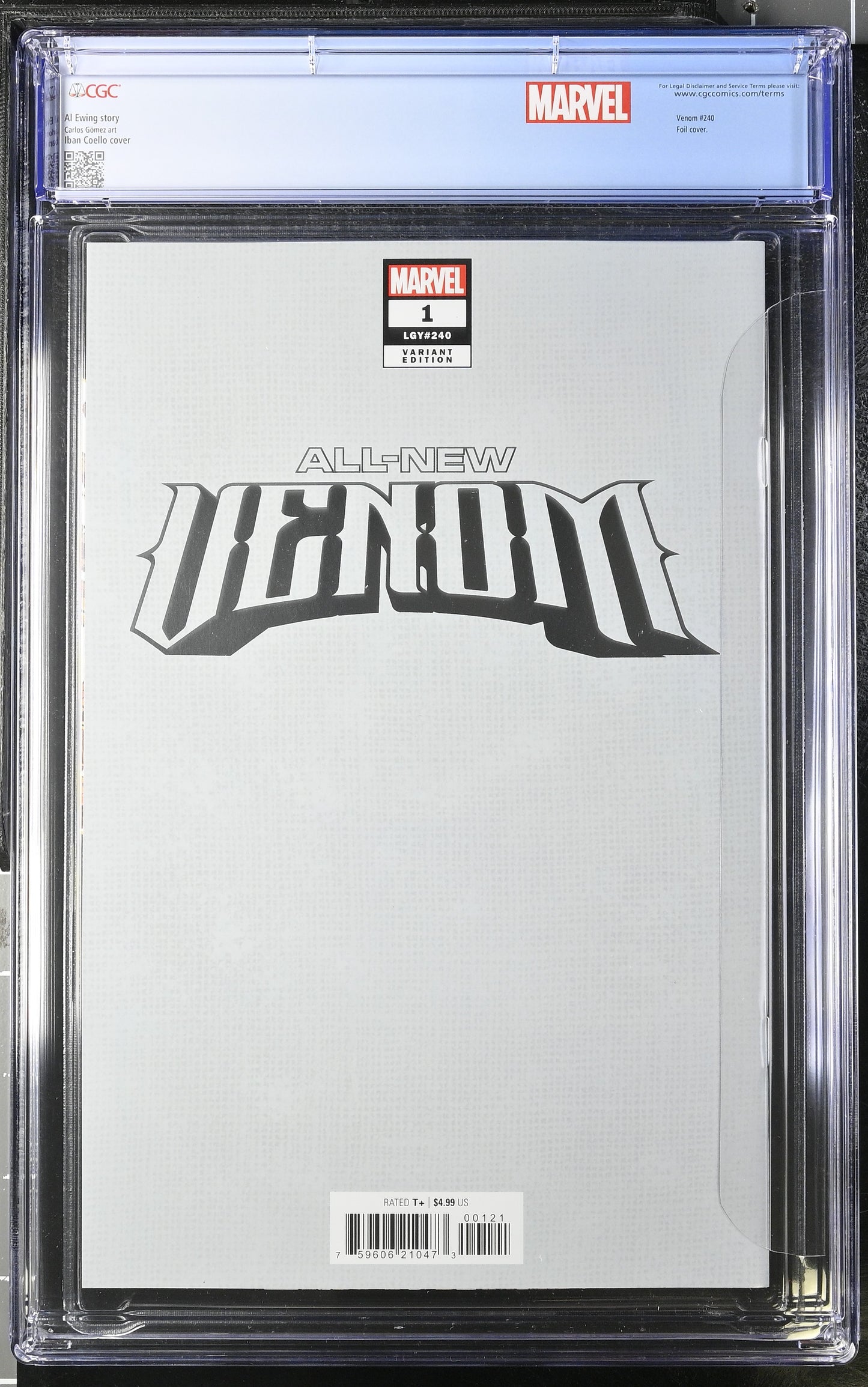 ALL-NEW VENOM #1 FOIL W/LETHAL PROTECTOR LABEL - CGC 9.8