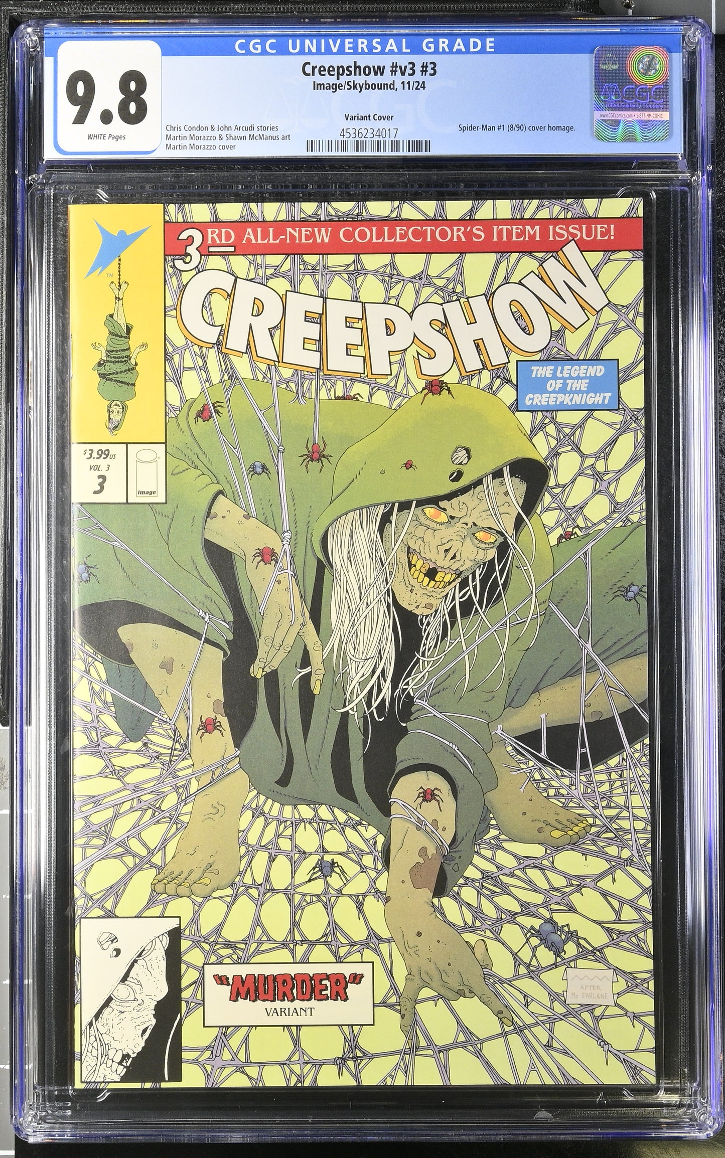 CREEPSHOW VOL 3 #3 CVR B MARTIN MORAZZO VAR CGC 9.8