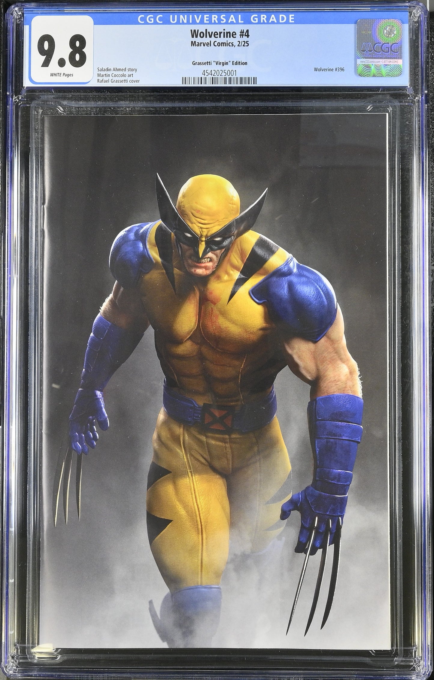 WOLVERINE #4 RAFAEL GRASSETTI EXCLUSIVE VIRGIN - CGC 9.8