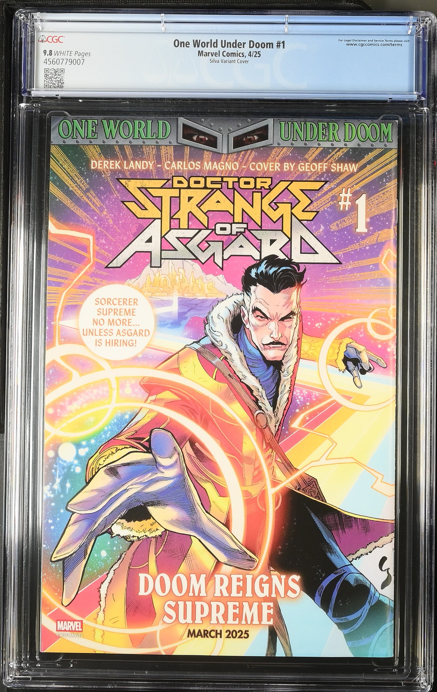 One World Under Doom #1 Silva Variant  - CGC 9.8