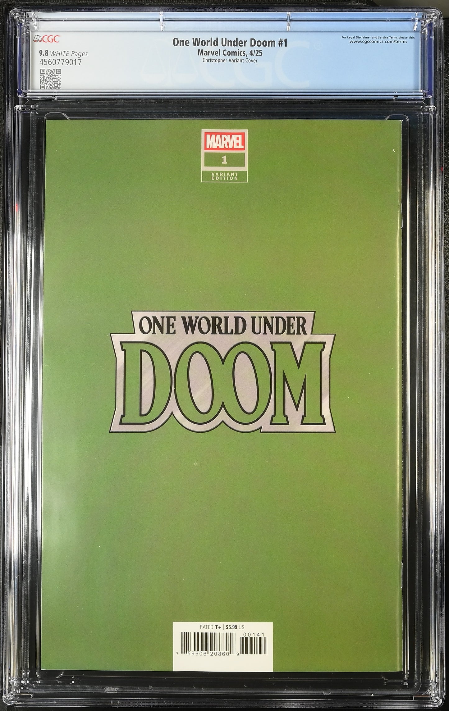 One World Under Doom #1 JTC Variant - CGC 9.8