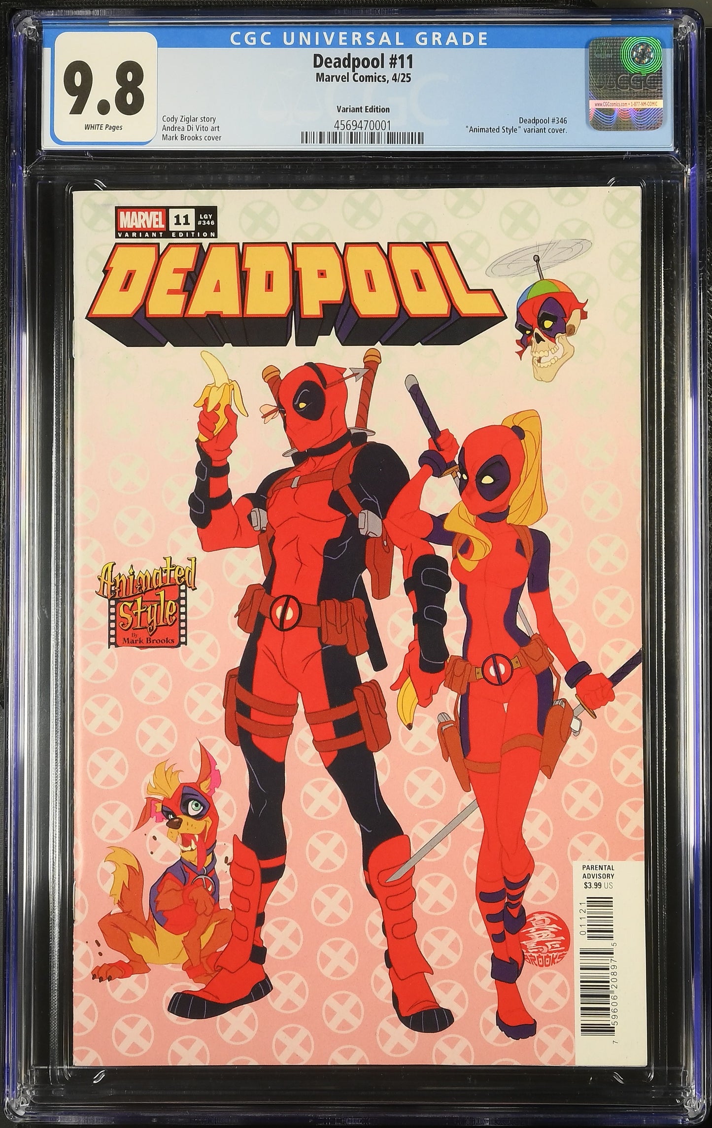 DEADPOOL #11 MARK BROOKS ANIMATED-STYLE VAR - CGC 9.8