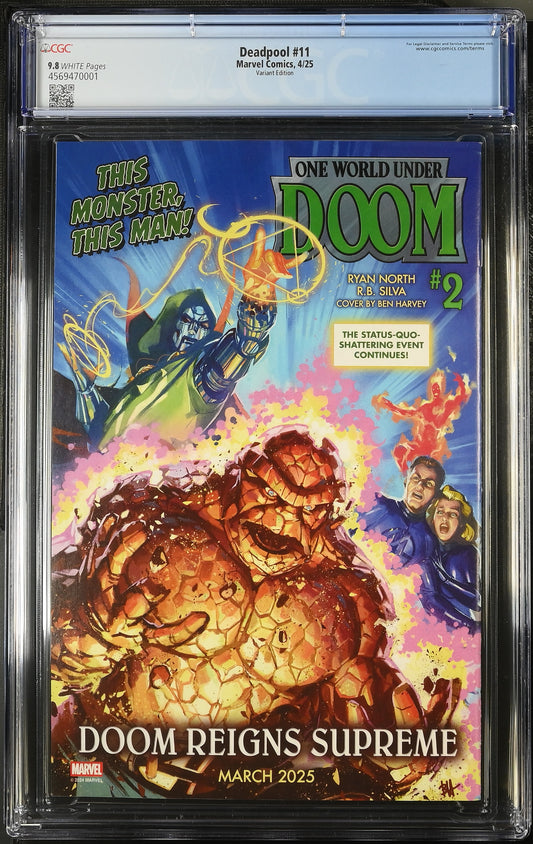 DEADPOOL #11 MARK BROOKS ANIMATED-STYLE VAR - CGC 9.8