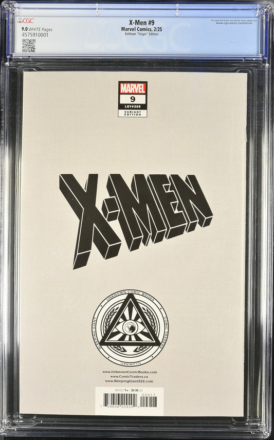 X-Men 9 2/25 Marvel Comics Kirkham "Virgin" Edition CGC 9.0