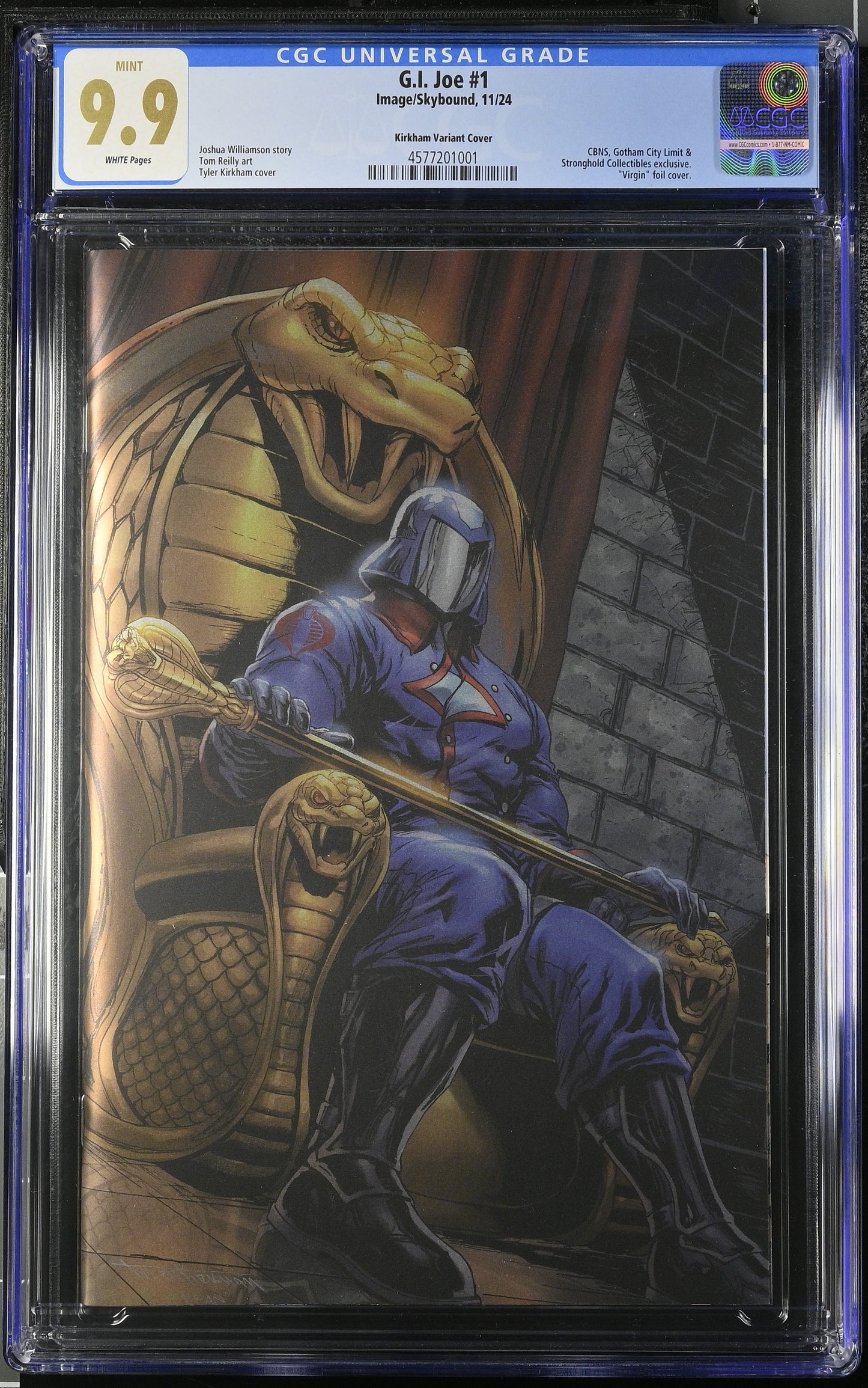 💎G.I. Joe #1 Tyler Kirkham Virgin Foil Exclusive CGC 9.9