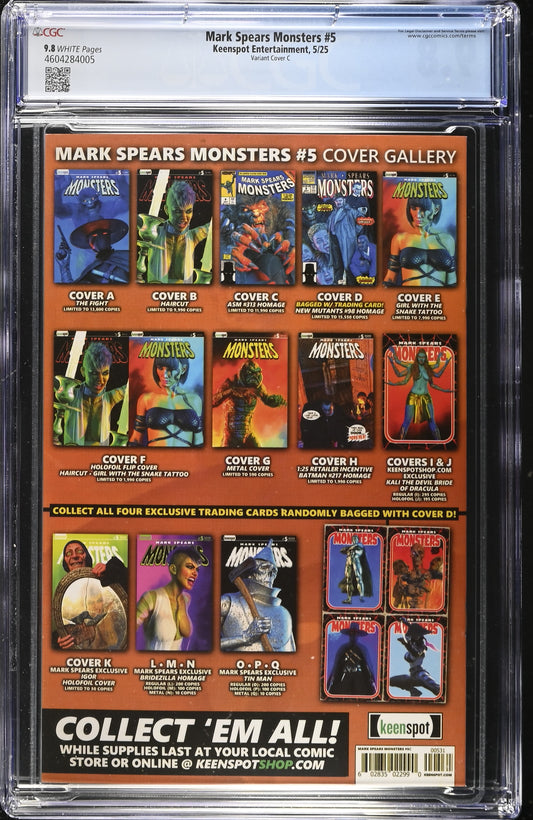 MARK SPEARS MONSTERS #5 CVR C ASM #313 HOMAGE  CGC 9.8