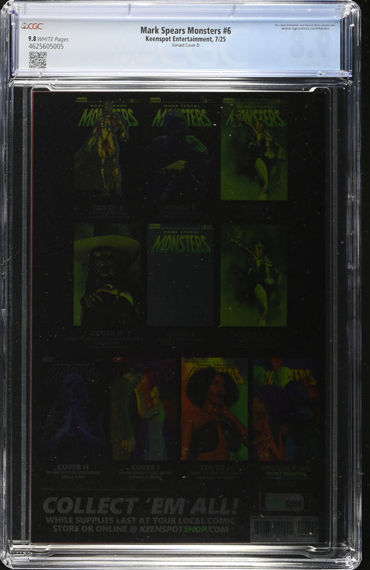 MARK SPEARS MONSTERS #6 CVR D 1:50 HOLOFOIL THE WITCH CGC 9.8