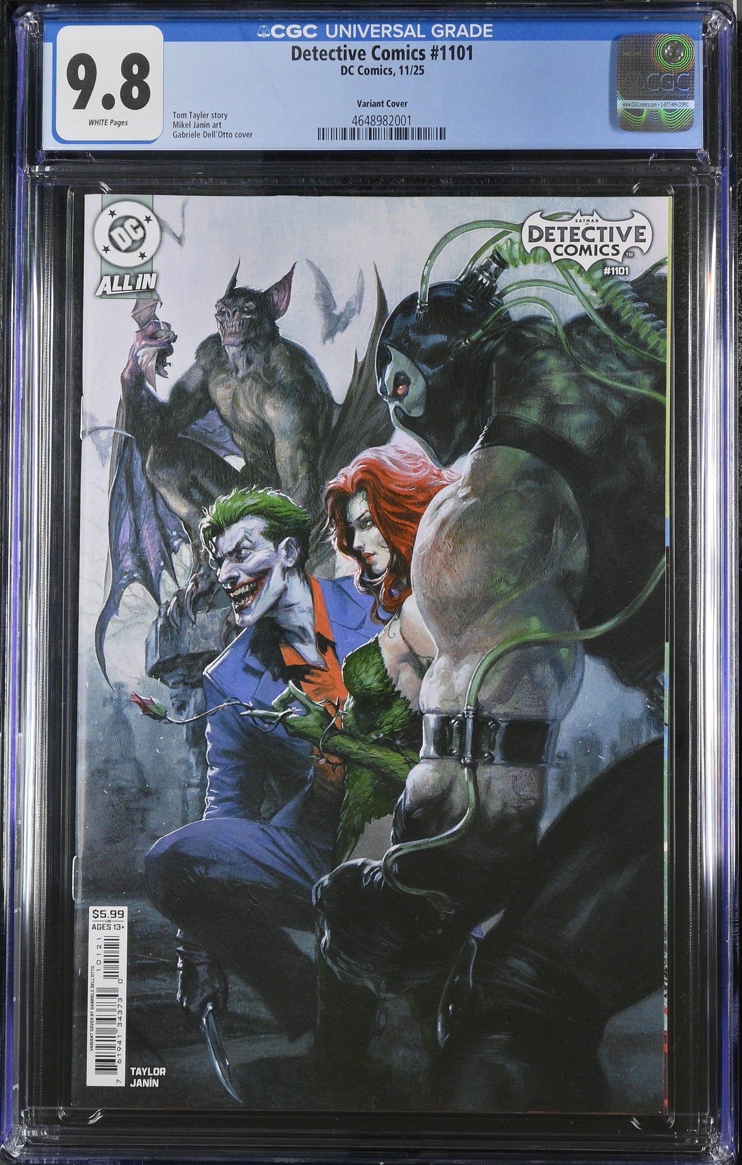 DETECTIVE COMICS #1101 + BATMAN #1 DELL OTTO CONNECTING SET CGC 9.8