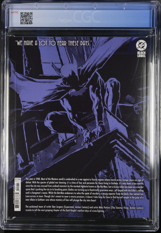 The Bat-Man: Second Knight #1 Aspinall Variant CGC 9.8