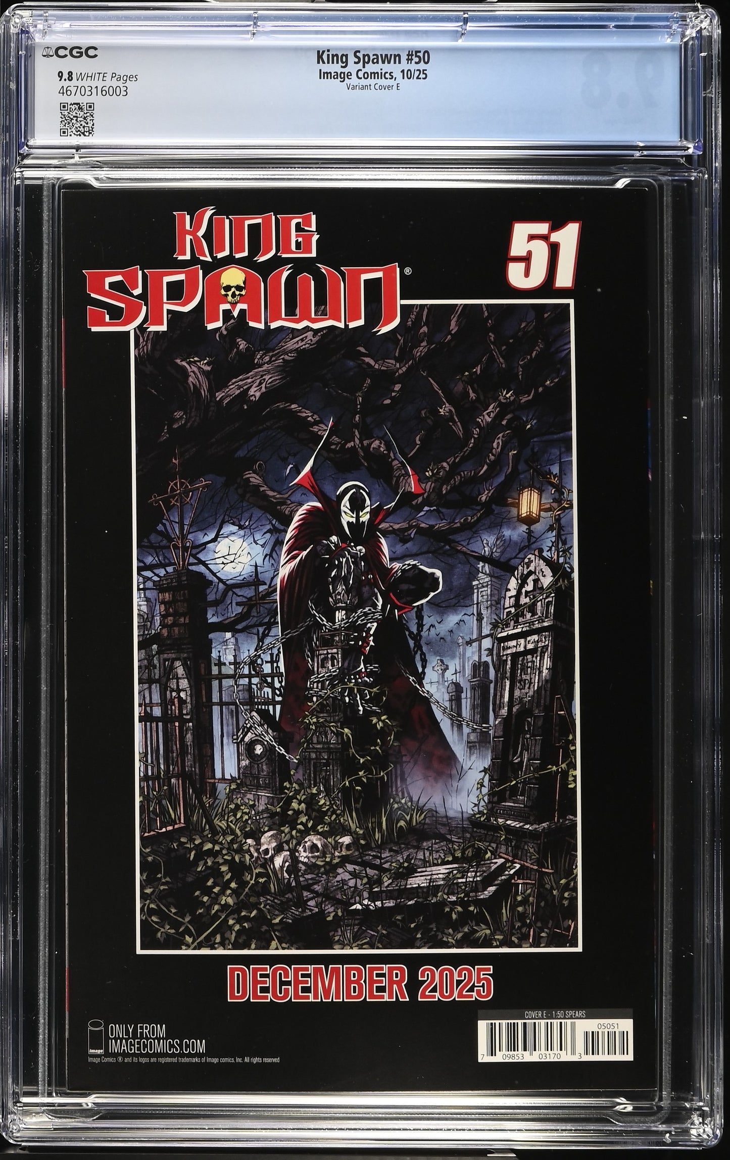 King Spawn #50 - Mark Spears 1:50 Variant E - CGC 9.8