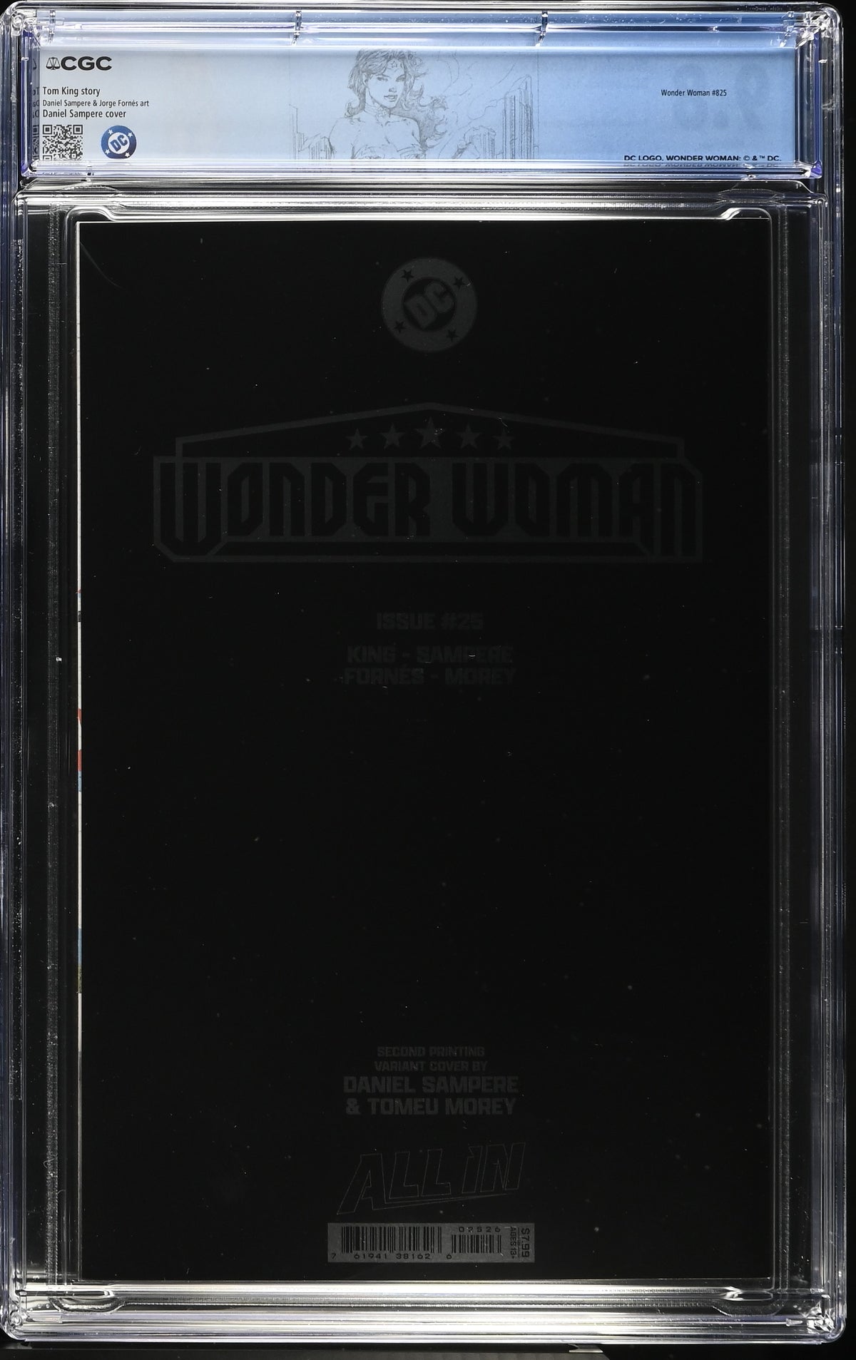 Wonder Woman #25 Second Printing Foil Variant CGC 9.8 - Custom Label