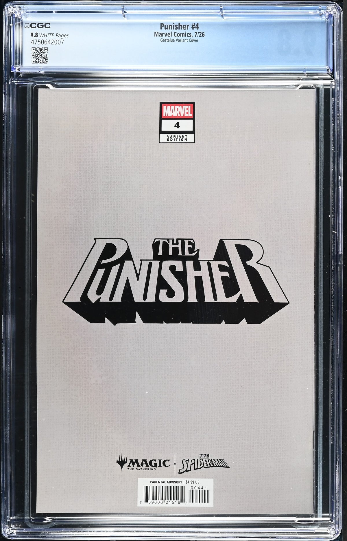Punisher #4 7/26 Marvel Comics Gaztelua Variant CGC 9.8