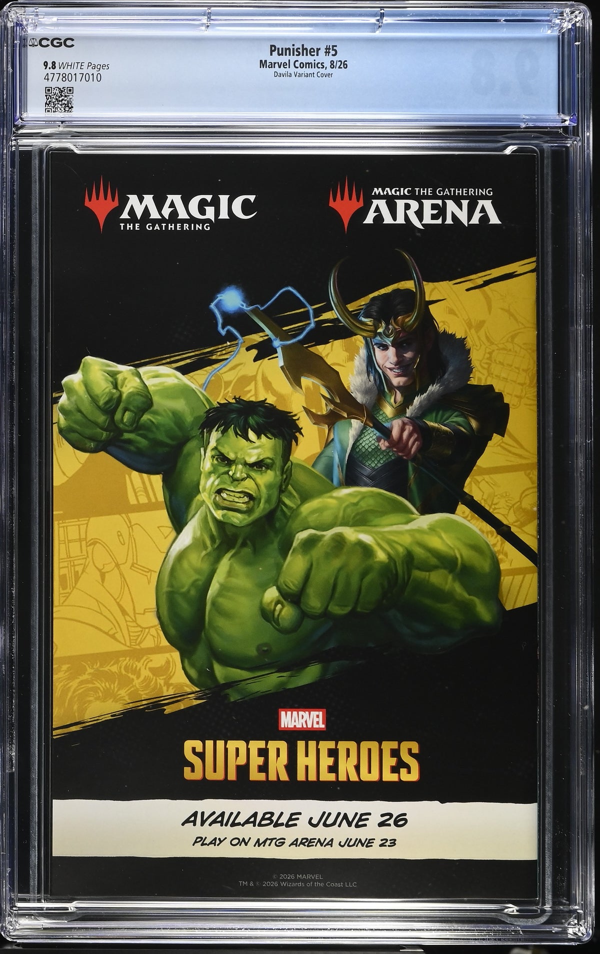 Punisher #5 Davila 1:25 Variant CGC 9.8