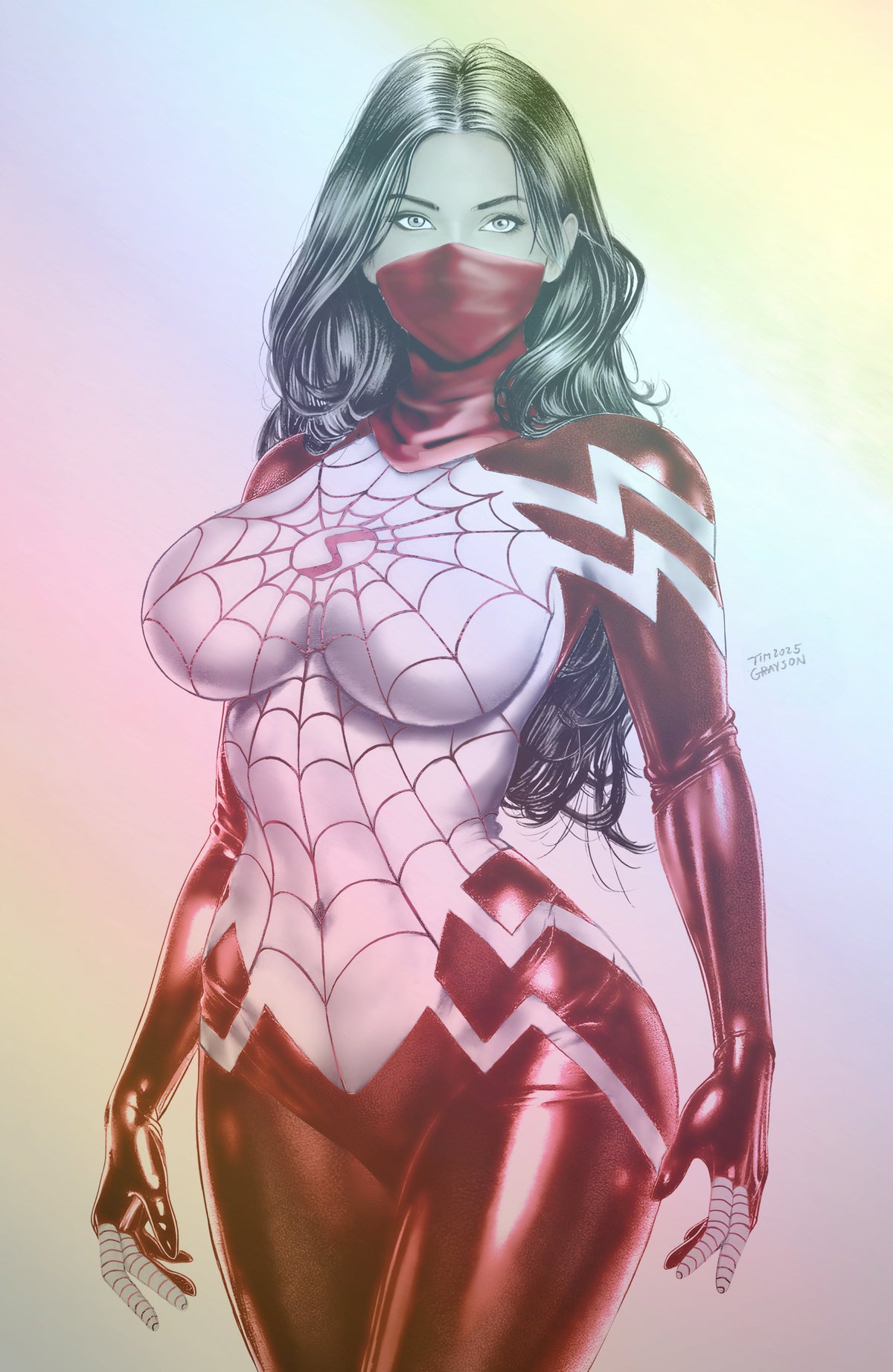 WAIFU CHRONICLES #1 - GHOST SPIDER COSPLAY - TIM GRAYSON COVER C FOIL KNIGHT OF COMICS EXCLUSIVE