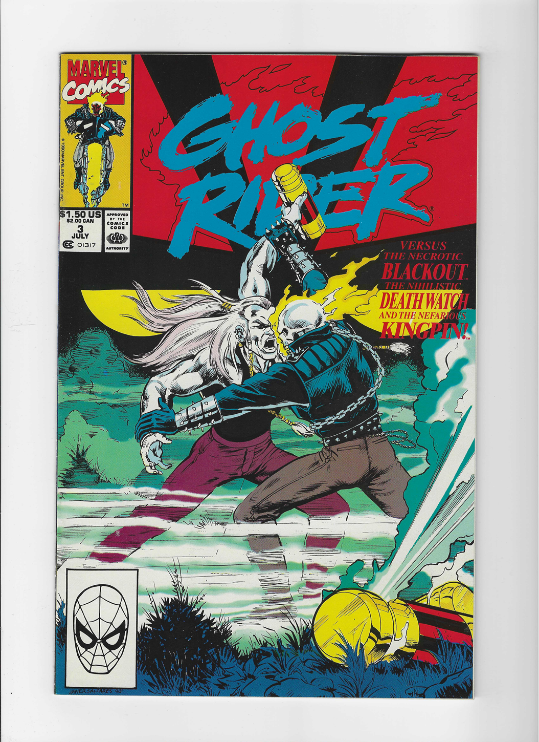 Ghost Rider, Vol. 2 #3b Signed by Javier Saltares (No COA)