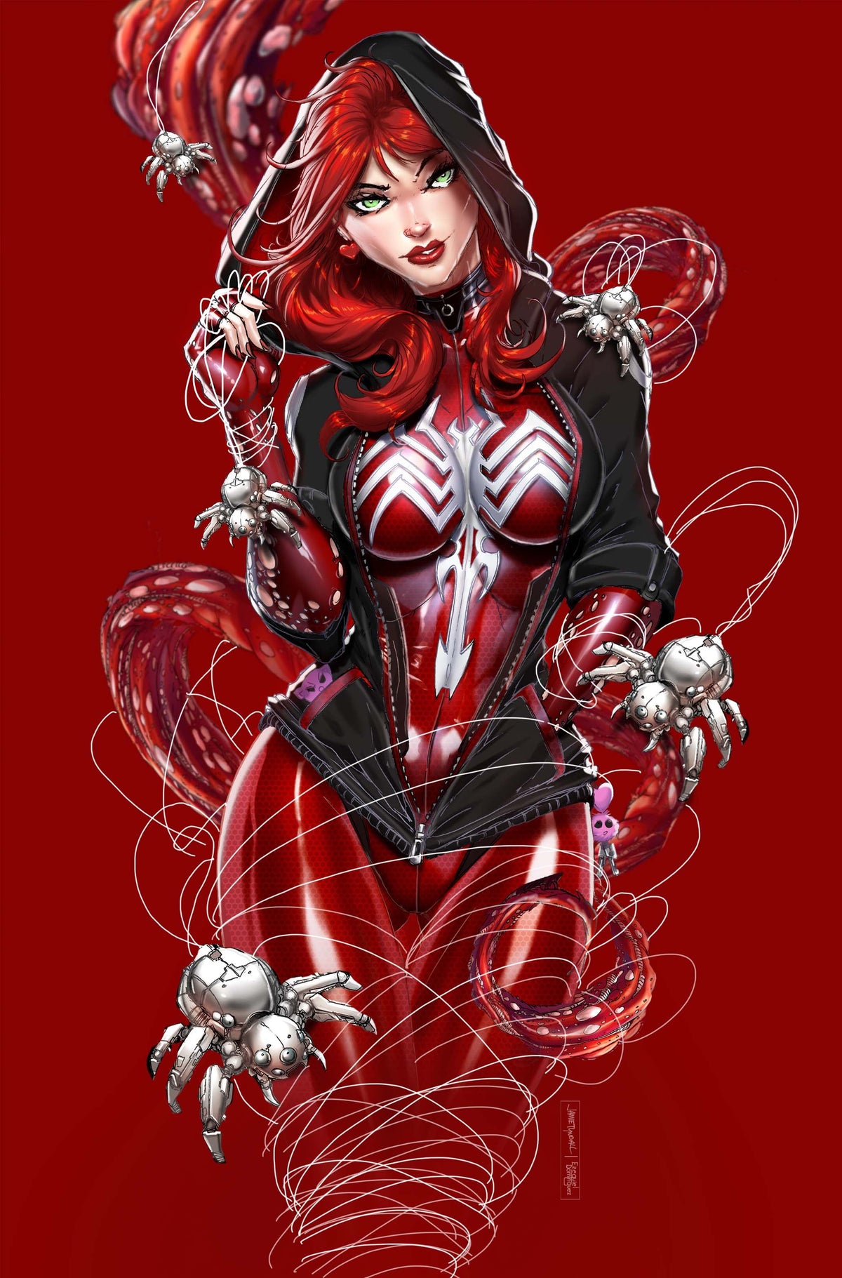 NYCC Hooded Red Head Red Full Suit Virgin Comic