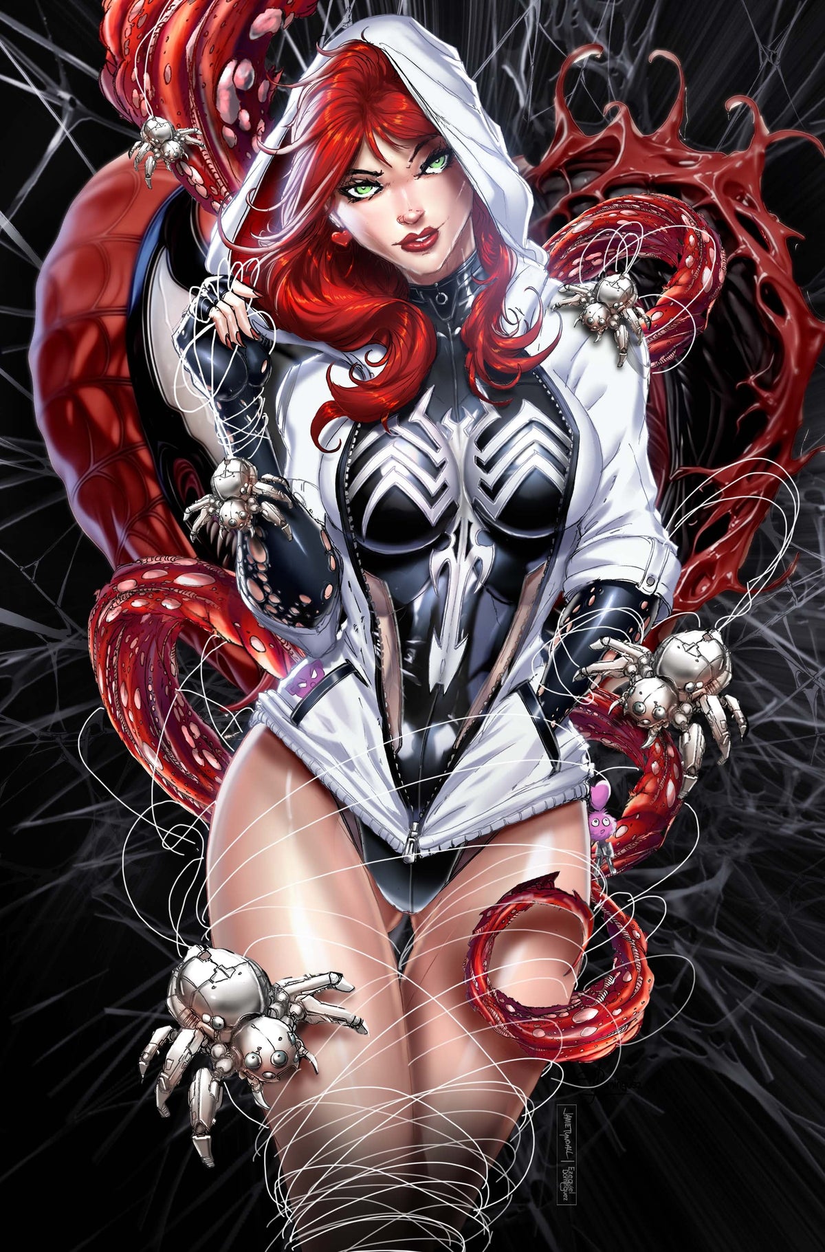 NYCC Hooded Red Head Black Swim Virgin Comic