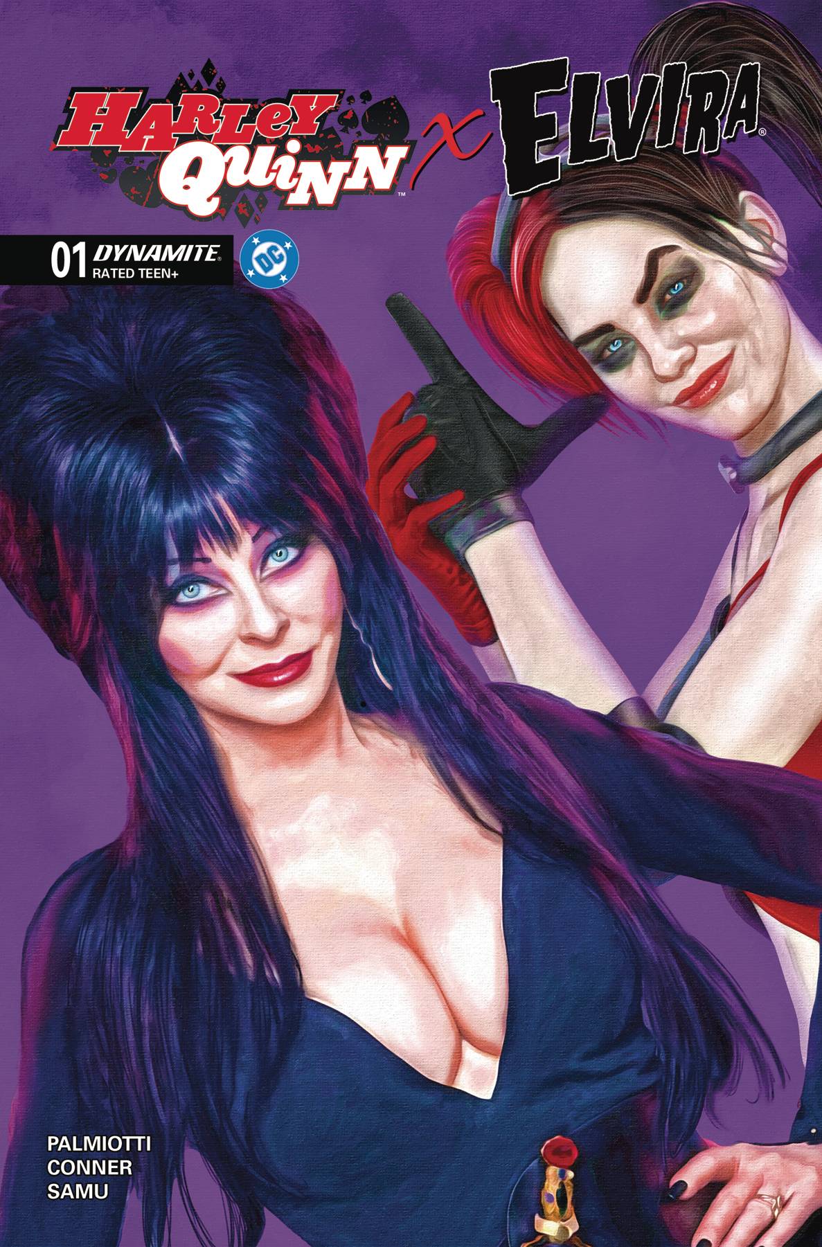 HARLEY QUINN X ELVIRA #1 CVR H SPEARS FOIL (PRESALE 8/20/25)