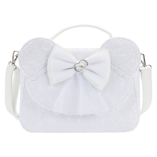 Loungefly: Disney - Minnie Sequin Wedding Cross Body Bag