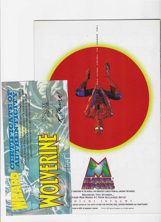 Marvel Comics Wolverine #1/2 (1997) Wizard Exclusive Limited Edition with COA